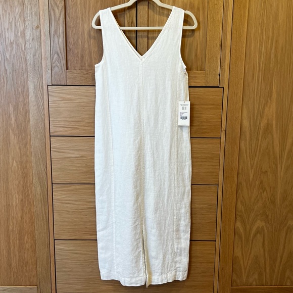 MATE the Label Dresses & Skirts - Mate the Label Organic Linen Tank Center Seam Midi Dress Salt Size XS NWT Beach